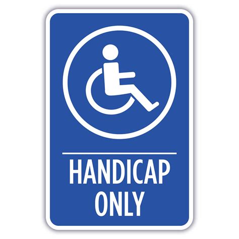 Handicap Only American Sign Company