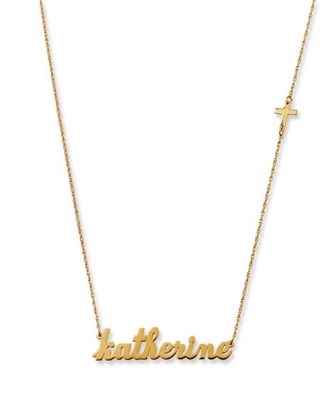 Jennifer Zeuner Abigail Personalized Cross Necklace Neiman Marcus