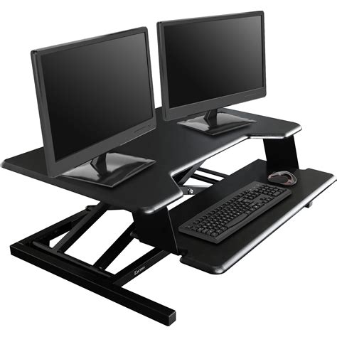 Kantek Desktop Riser Workstation Sit To Stand Black General Office Supply