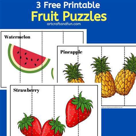 Free Printable Fruit Puzzles For Kids
