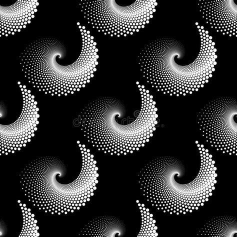 Design Seamless Spiral Dots Pattern Stock Vector Illustration Of