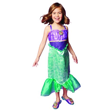 Disney Princess Ariel Tiara To Toe Dress Up Set Girls Costume