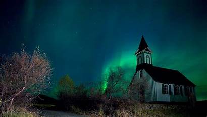 Northern Lights Iceland Aurora Borealis Background Night