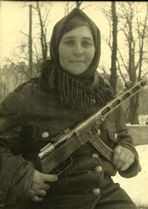 Russian Partisan Woman 1941 1942 Red Army World War