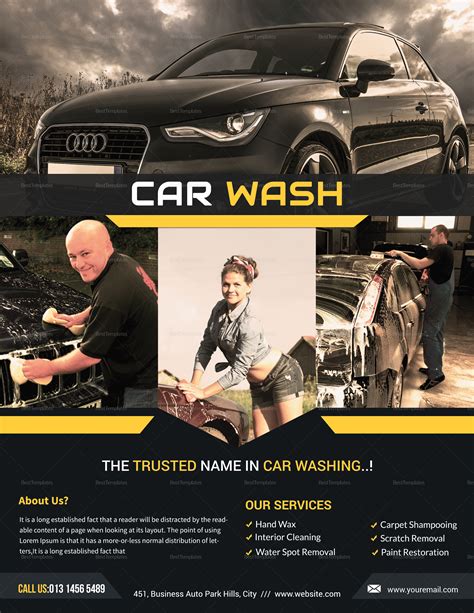 Car Wash Flyer Template Free