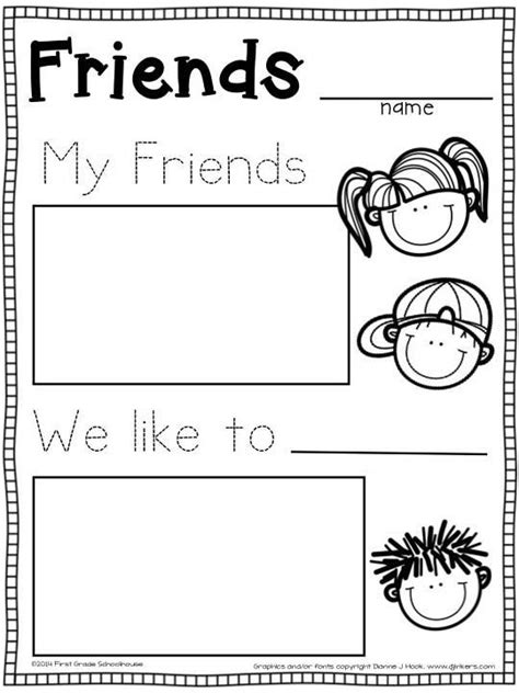 Friendship Worksheets For Elementary Students Printable Kids