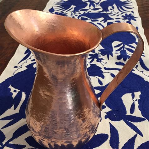 Hammered Copper Pitcher 1 34 Liters 100 Pure Copper