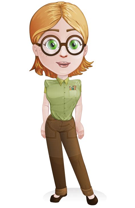 Vector Woman Explorer Character Chelsea Graphicmama Cartoon