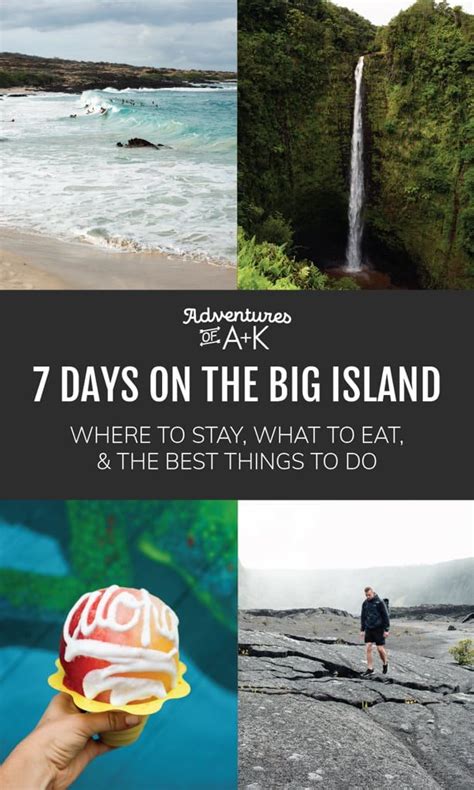 7 Days On The Big Island Itinerary Food Beaches And Things To Do Big Island Travel Island