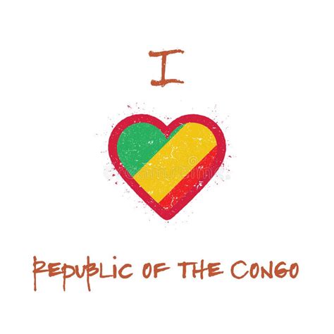 I Love Congo Congo Flag Heart Vector Illustration Isolated On White