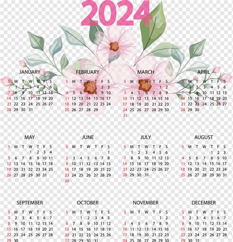 Calendário 2024 png PNGWing