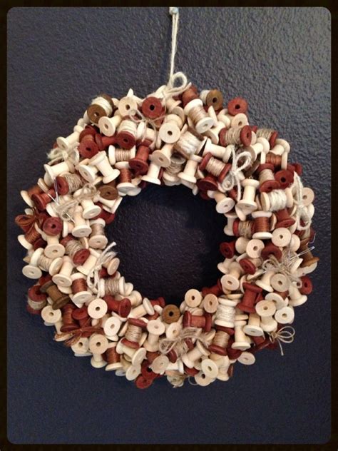 Spool Wreath Made By Auntie Kays Krafts Christmas Mesh Wreaths