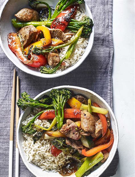 This recipe serves four in less than 10 minutes. Quick lamb and vegetable stir-fry recipe | Sainsbury's ...