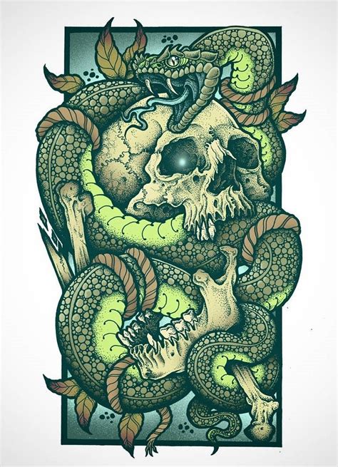 Skull Snake Tattoo Sleeve Ideas For Art Tatuaggi Impressionanti