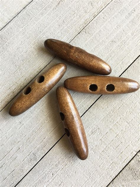 Large Wooden Buttons B30 Three 2 38 Long Jumbo Toggle