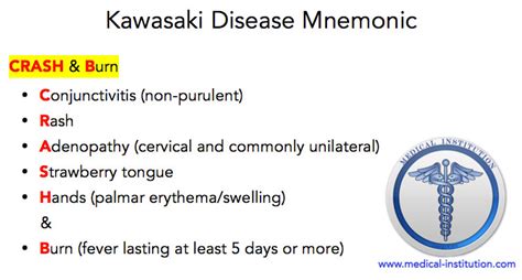 Kawasaki Disease Mnemonic Best Medical Mnemonics
