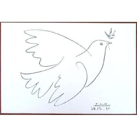 Pablo Picasso After Pablo Picasso Lithograph The Peace Dove