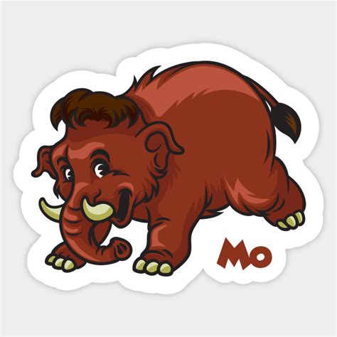 Mo The Mammoth Prehistoric Sticker Teepublic