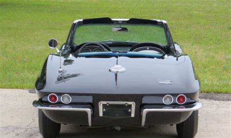 1966 Chevrolet Corvette Black Roadster Big Block Early Production