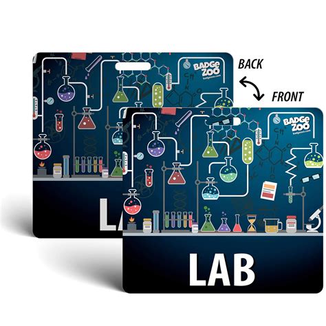Buy Lab Badge Buddy Black Chemistry Themed Horizontal Badge Id