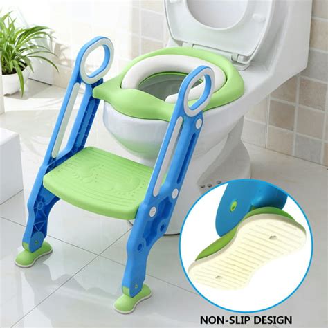 Trainer Toilet Potty Soft Padded Seat Chair Kids Toddler Ladder Step