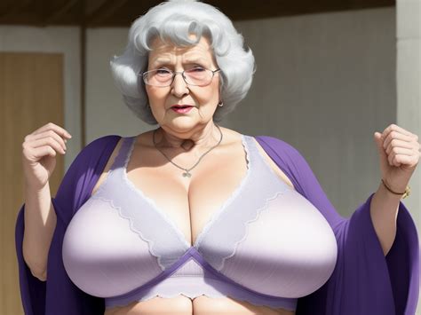 Free Image Big Granny Showing Her Bigger Fat Bra Full