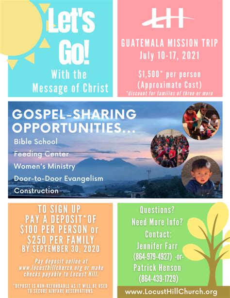 Mission Trips Locust Hill Baptist Church