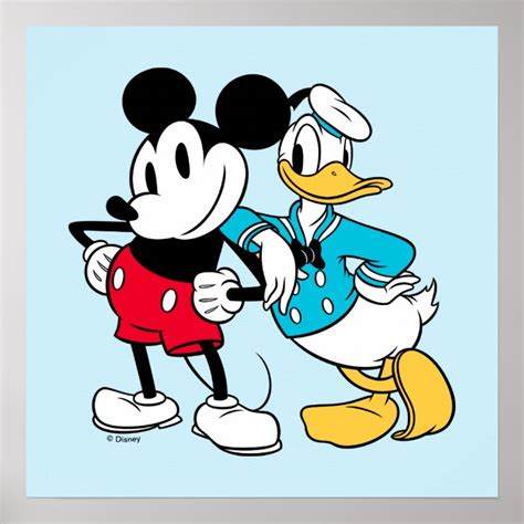 Sensational 6 Mickey Mouse Donald Duck Poster Zazzle Com
