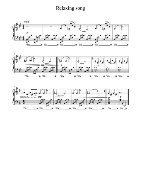 Relaxing Song Sheet Music For Piano Solo Easy