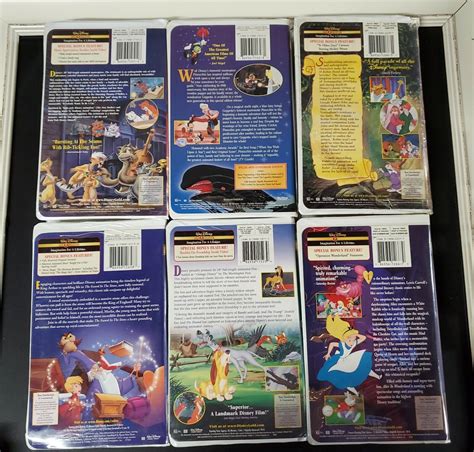 Disney Classic Videos Vhs Assorted Robin Hood Sword In The Stone The