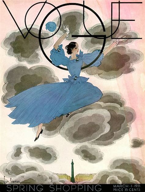 A Vintage Vogue Magazine Cover Of A Woman By Georges Lepape Vogue