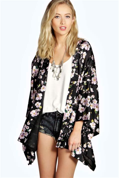 Boohoo Womens Boutique Amy Floral Kimono Jacket Ebay