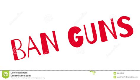 Ban Guns Rubber Stamp Stock Vector Illustration Of Isolated 98079713