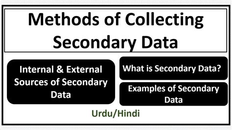 Methods Of Collecting Secondary Data Sources Of Secondary Data