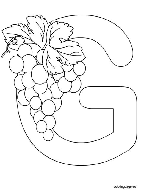 Check spelling or type a new query. Alphabet - Letter G - Coloring Page