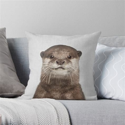 Otter Colorful Throw Pillow For Sale By Galdesign Redbubble
