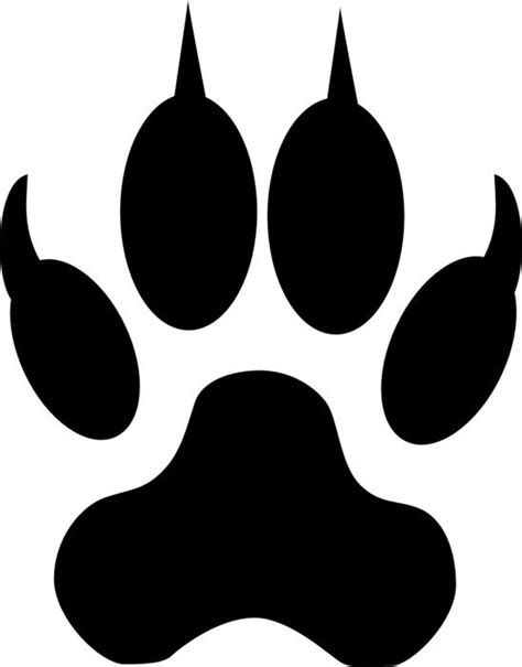 Clipart Of Wolf Paw Print Free Image Download