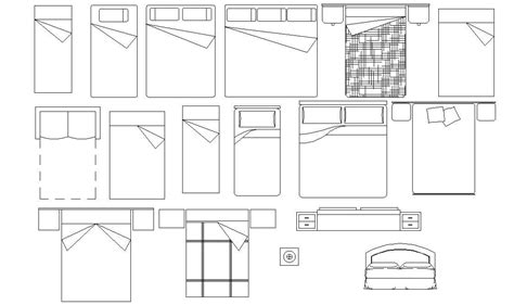 Bed Elevation Design Free Cad Blocks Drawing Cadbull