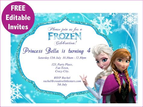 Frozenfreeprintableinvitationstemplates Frozen Party Invitations