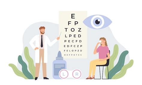 Premium Vector Ophthalmologist Check Up Illustration Landing Page