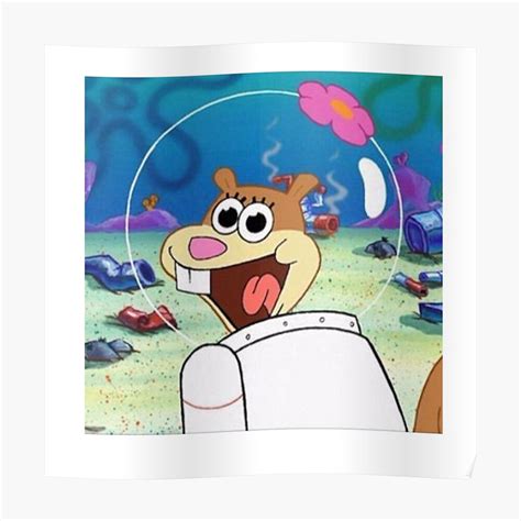 Spongebob Squarepants Sandy Cheeks Poster By Leawolf Redbubble