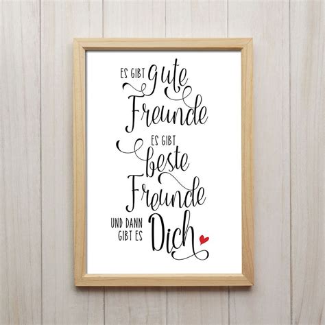 Für internationale freunde eigenen sich am besten englische sprüche. Liebe Freunde Spruch Kunstdruck A4 Geschenk Bild Druck ...