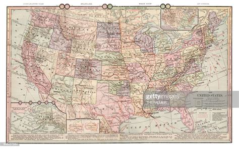 Map Of Usa 1889 High Res Vector Graphic Getty Images