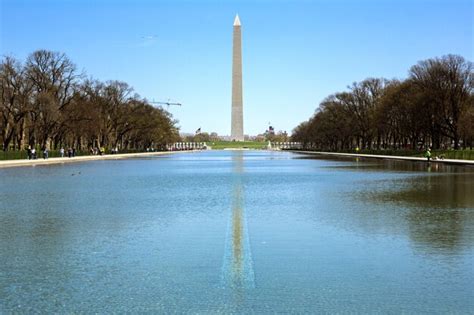 Premium Photo Washington Monument In New Reflecting Pool