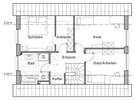 Dachgeschoss | Grundriss einfamilienhaus, Grundriss ...