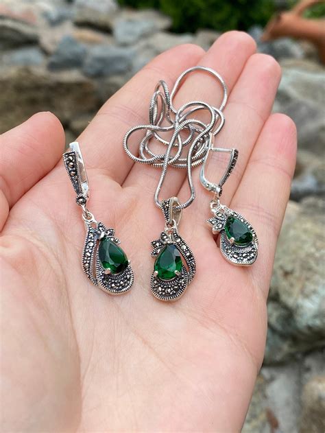 Emerald Green Jewelry Trasparent Green Drop Earrings Green Etsy