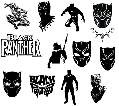 Black Panther Svg Clipart Cut Files Silhouette Cameo Svg For Etsy