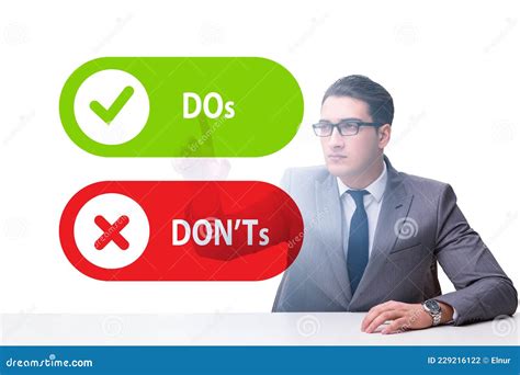 Concept Of Choosing Between Dos And Donts Stock Photo Image Of Advice