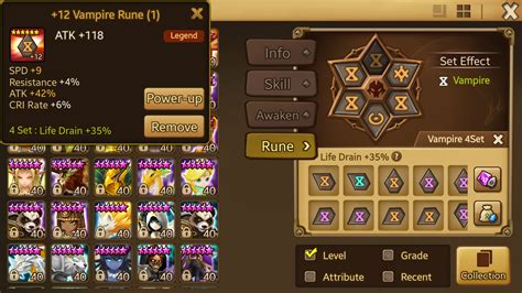 Fatal Vampire Rune Rsummonerswar