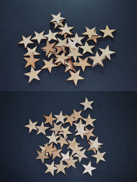 Very Small 100 Qty 12 Inch Wood Stars Craft Supply Wooden Stars 5x